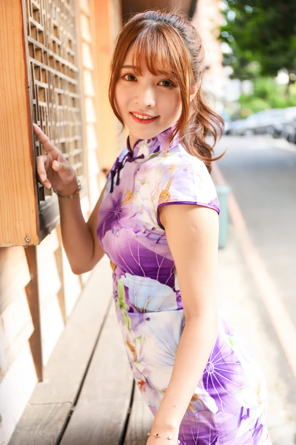 [Mzsock] NO.136 Shiang Min cheongsam high heels beautiful legs street photography#[50P]-28